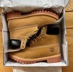 Timberland Men’s Premium 6 Inch Wheat Brown Leather Lace Up Boots
