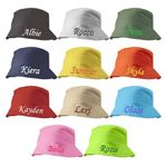 Personalised Kids Bucket Hat Sun Summer Bush Hat 7-10y Toddler Children Boy Girl