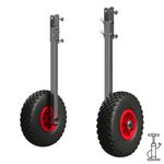 Boat Transom Wheels Launching Wheels Dinghy Stainless Steel black/red