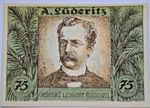 A.LUDERITZ NOTGELD COLONIES GERMANY 75 PFENNIG 1921 EMERGENCY MONEY (7094)