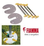 Fiamma Awning Leg Fixing Plate Kit Pair Caravan Motorhome Camping inc 8 Pegs