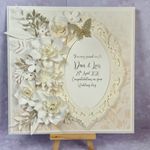 Handcrafted Personalised Wedding Day Card With Choice Of Colour & Verse