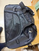 Black Fabric Soft-Sided Pets Carrier Bag with Mesh Panels & Shoulder Strap