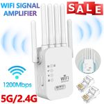 WiFi Signal Extender Range Repeater Booster Internet Amplifier 1200Mbps UK Plug