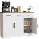 Sideboard Kitchen Cabinet with 3 Drawers and 3 Doors Wooden Storage Cupboard UK