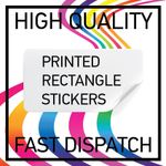 Rectangle Printed Stickers Custom Logo labels Personalised  Various Sizes CL03