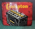 VINTAGE Aluminium sign - Crompton batteries