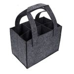 Wine Bottle Carrier For 6 Bottles Felt Wine Bottle Holder Bag Reusable Foldable