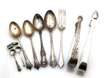 200g Sterling Silver Scrap Spoons Forks Tongs etc Job Lot
