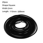 20pc 2mm 110-135mm Universal Mix Cassette Rubber Drive Tape Machine Square Belts