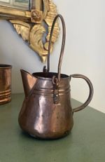 Vintage Hammered Copper Pitcher: Italian Jug, 1940s-50s