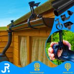 Shed Mini Guttering Gutter Kit with Bracket Clamps & Flexi Downpipe 4FT to 12FT