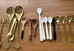 A Selection Of Spoons , Salad Servers And Small Tongs Great Used Condition.