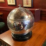 Mirrored Mosaic Disco Ball Ice Bucket w/ Lid & Insert, Stainless Steel 11in