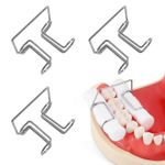 4-Pack 1MM Dental Cotton Roll Holder Clips, Autoclavable Stainless Steel Steady 