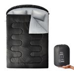 Silentnight Double Sleeping Bag for Adults 3 Season Lightweight Soft Cosy Warm