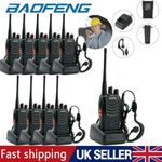 Baofeng BF-888S Walkie Talkie 400-470MHz Two-way Radio Long Range+Earphones Lot