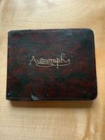 Beautiful Vintage 6 inch x 5 inch Autograph Book Containing 1940s Artworks