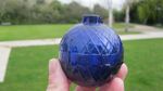 GLASSWORKS VICTORIAN COBALT BLUE SHOOTING TARGET BALL