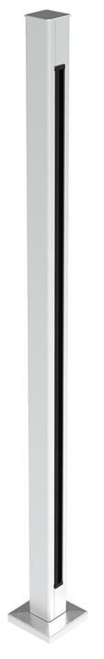 Glass Balustrade End Post 10-11.52mm Saton Anodised Aluminium
