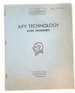 1960's British  Armoured Fighting Vehicle AFV Manual