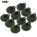 10x NGT 1oz Back Leads Coated Carp Fishing Saucer Weights Lead Weights