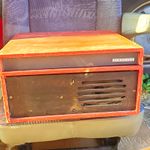 Fidelity Vintage Portable Transistorised Record Player Turntable Red Case