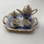 Dolls House 1/12 Scale Mayfair Miniatures Porcelain Brass Teaset & Watering Can