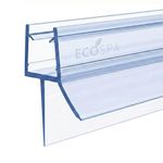 Shower Seal Strip, 6-8mm Glass Bath Door Screen, Seals Gap to 13mm, 90cm Long