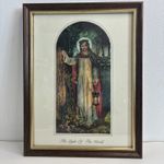 Vintage Framed Print The Light Of The World William Holman Hunt Jesus Christian