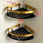 2 Pack Bathroom Corner Shelves Shower Caddy Adhesive & Drill Mount UK Stock
