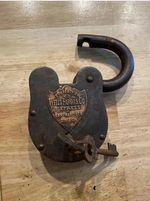 Lock Antique Wells Fargo 5" Padlock With Key Set Lock Gunsmith Collector Lock