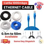 Ethernet Cable Cat5e RJ45 Network Fast Speed Internet Lead0.5m to 50m Wholesale