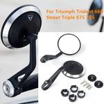 Motorcycle Bar End Rearview Mirror For Triumph Trident 660 Street Triple 675 765