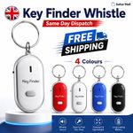 3 pack Lost Key Finder Whistle Beeping Flashing Locator Remote Keychain LED