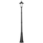Outsunny 2.4m Garden Lamp Post Light LED Solar Powered Patio Path Lamp