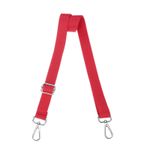 Shoulder Strap 2.5cm Wide Crossbody Strap, Red, Silver Buckle