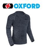 Oxford Advanced Mens Slim Fit Thermal Base Layer Top - Charcoal Marl Shirt