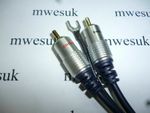 Technics SL1200 SL1210 Phono RCA Lead Cable + Earth Upgraded 1.2m Gold OFC
