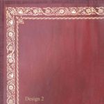 Red Calf Leather Insert For Desks Writing Tables and Bureaus Gold Tooling
