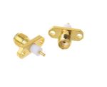 SMA Chassis Female Socket Connector Gold PTFE Pack Of 2 Sockets