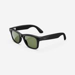 Refurbished Ray-Ban Meta Wayfarer (Gen 1), Shiny Black/G15 Green, Large, High Br