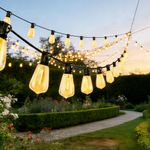200FT Garden Lights Mains Powered Waterproof ST38 LED Bulbs Outdoor String Light
