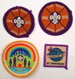 4 x Mixed Cub Scouts Badges Patches. Anniversary Etc. Diamond Jubilee. 1986
