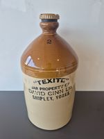 Antique Two-Tone Stoneware Flagon - David Ginn Shipley Yorks "Texite"