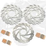 ATV Front Rear Brake Discs Rotors + Pads For Yamaha Raptor 660 YFM 660 R 01-05