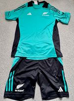 adidas New Zealand All Blacks Kids Kit 12-13Y Turq/Black Barrett 10