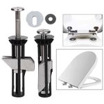 2PC Heavy Duty Toilet Seat Fastener Bolt kit, Universal Toilet Seat Bolt Kit NEW