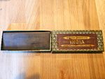 VINTAGE NORTON ABRASIVES MEDIUM INDIA OILSTONE IB24 SHARPENING STONE BOX PAPERS