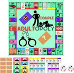 Couple Adult Opoly Board Game Deck Cards Date Night Ideas Conversation Intimacy